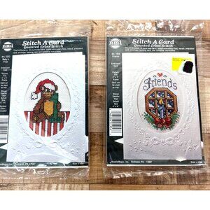 NeedleMagic Stitch A Card Cross Stitch Kit Set - Babys First & Friends Christmas